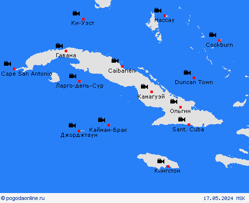 Веб-камера Каймановы острова Централь. Америка пргностические карты