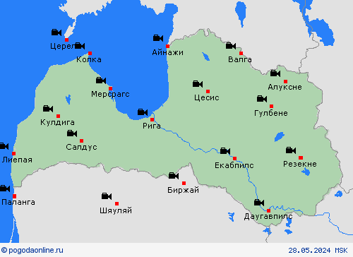 Веб-камера Латвия Европа пргностические карты