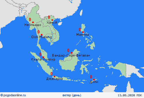 ветер  Азия пргностические карты