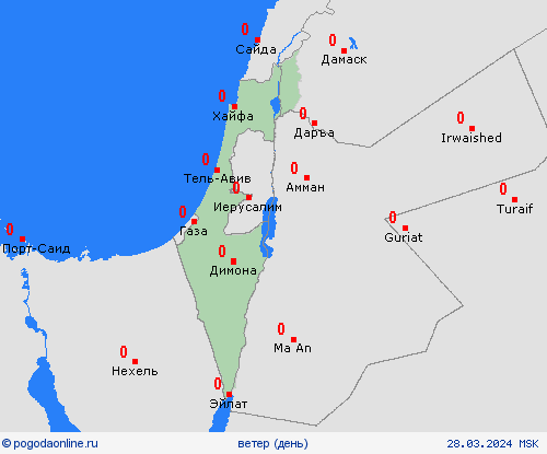 ветер Израиль Азия пргностические карты