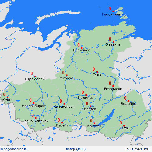 ветер  Россия пргностические карты