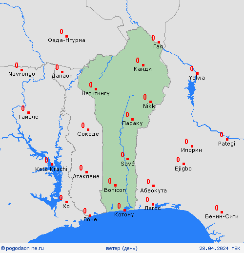 ветер Бенин Африка пргностические карты