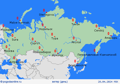 ветер Россия Азия пргностические карты