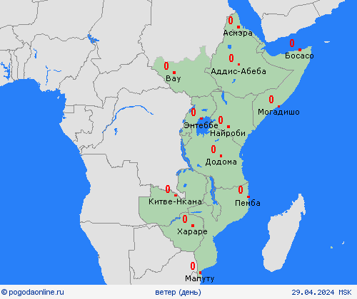 ветер  Африка пргностические карты