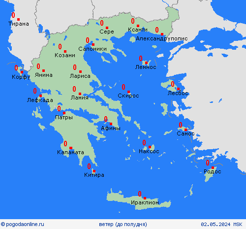 ветер Греция Европа пргностические карты